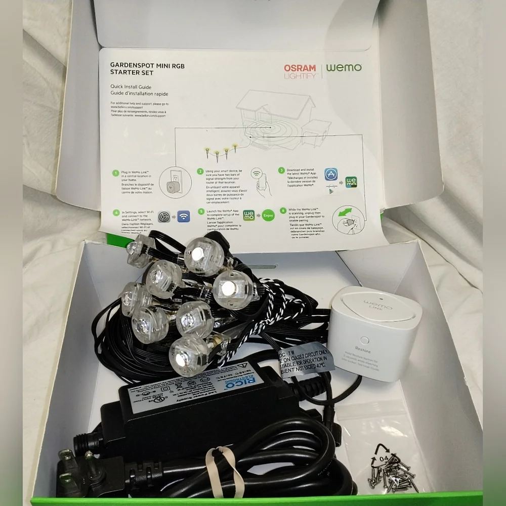 Belkin WeMo + Osram Lightify Gardenspot Mini RGB Starter Set